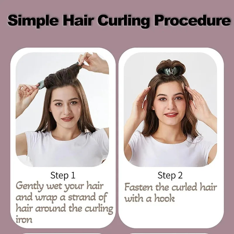 Heatless Hair Curling Rod Headband No Heat Soft Flexi Rollers Lazy Curls with Hook Sleeping Hair Styling Tool for Natural Look