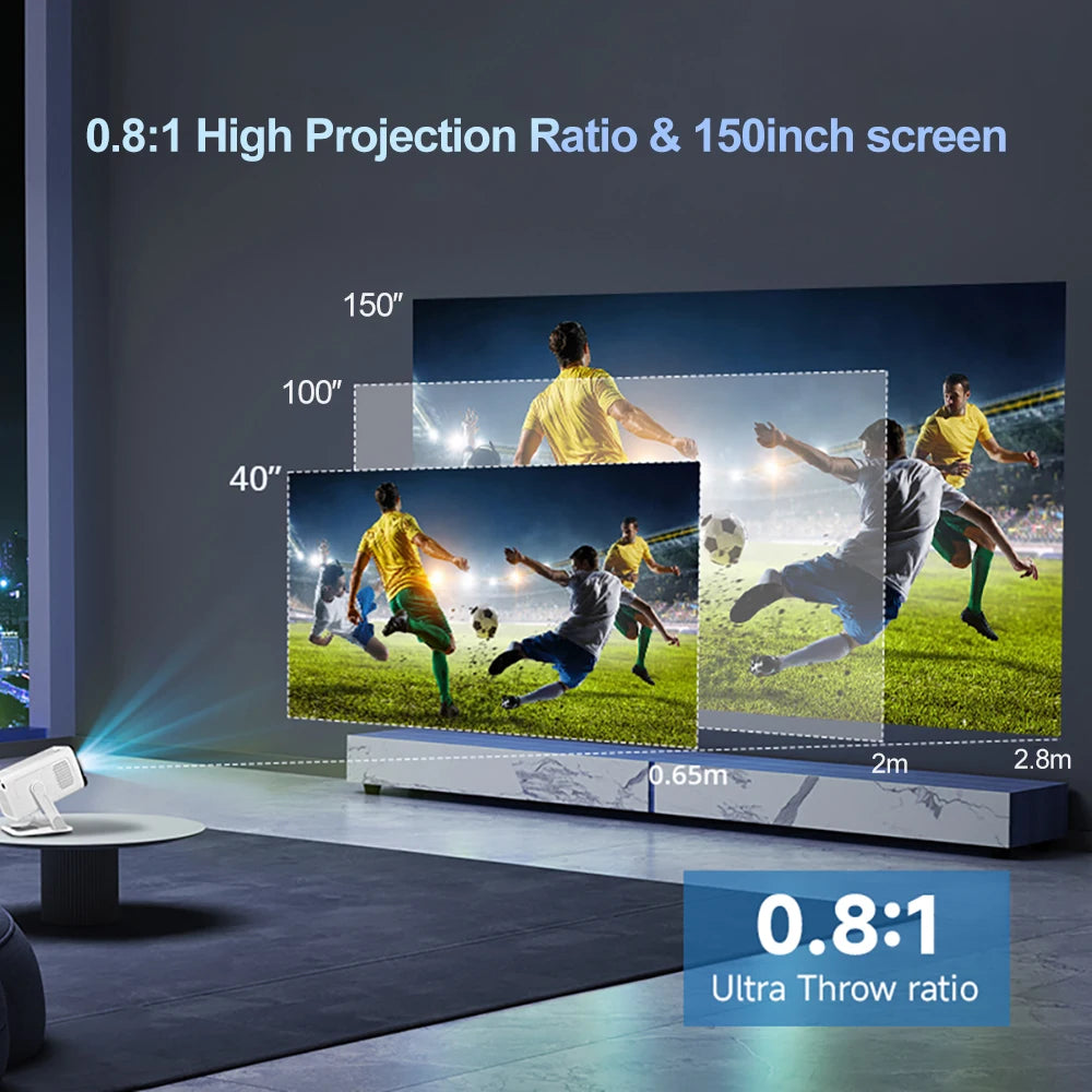 PROGAGA PG310 Mini Portable Projector 4K 1080P 720P Android 300Ansi BT5.4 Projetor PG310 Smart Home Theater Outdoor Video Beamer