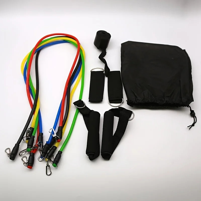 Resistance Band Set with Door Anchor, Handles, Ankle Straps & Carry Bag – Home Gym, Strength Training, Fitness
